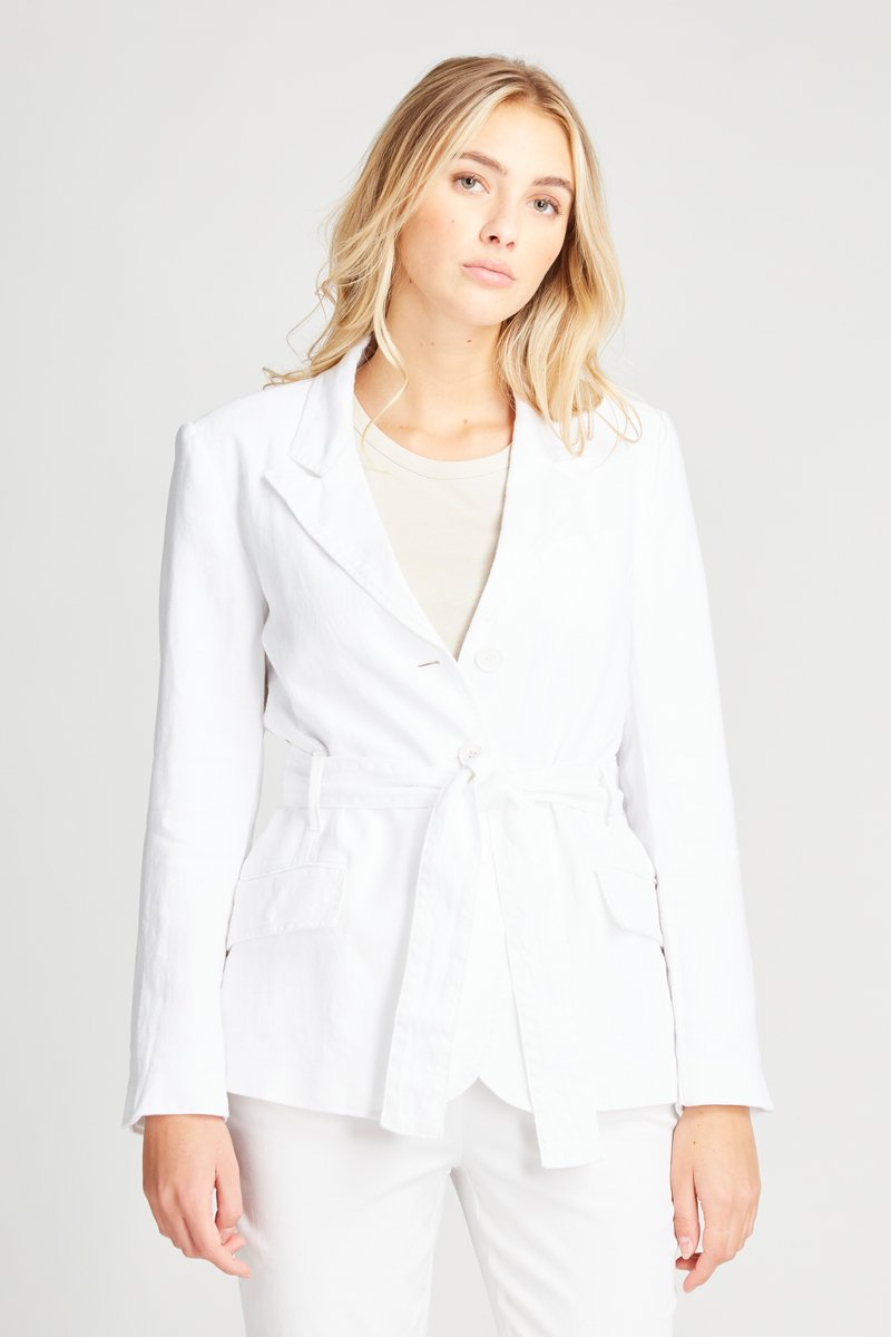 Veste en lin Blanc