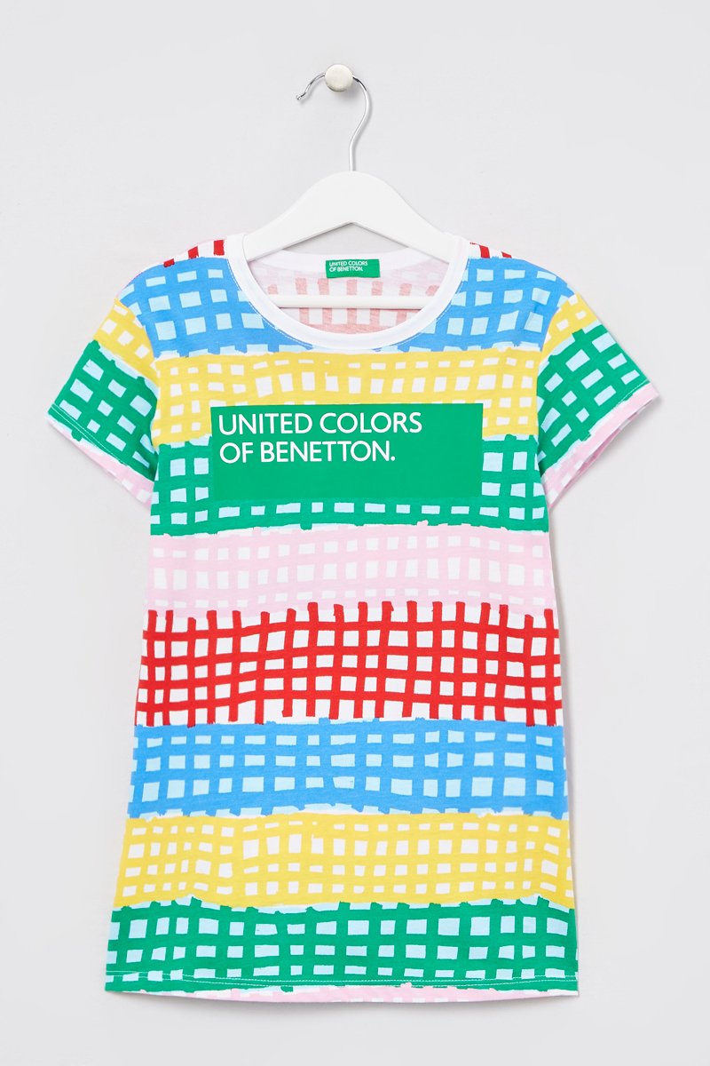 T-shirt Jaune et turquoise