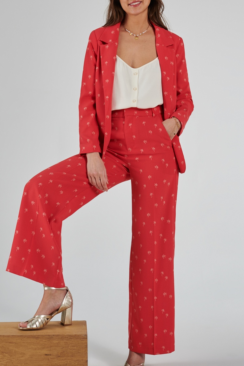 Pantalon wide legs Rouge - I.Code