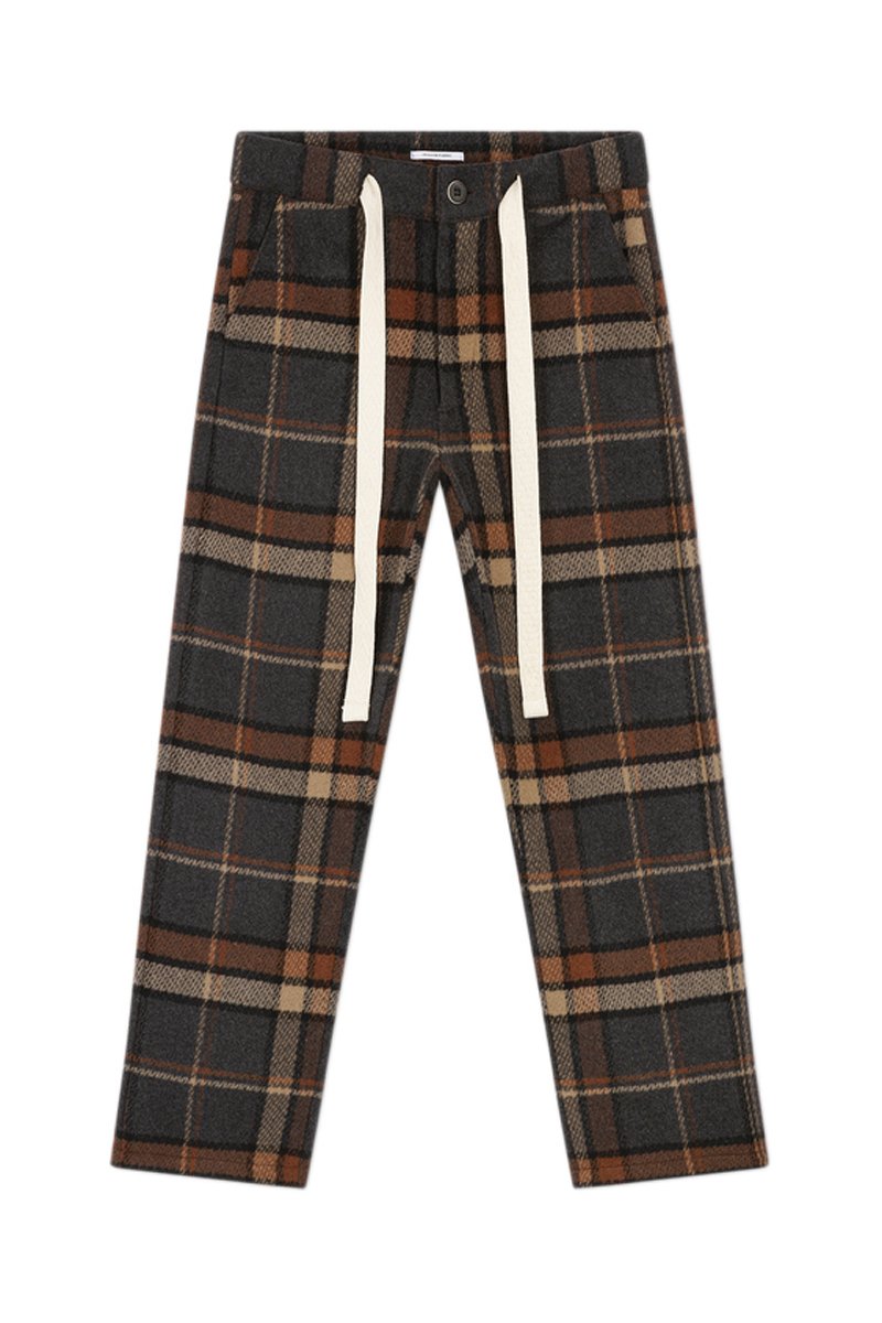 Pantalon droit Gypsy Check Marron
