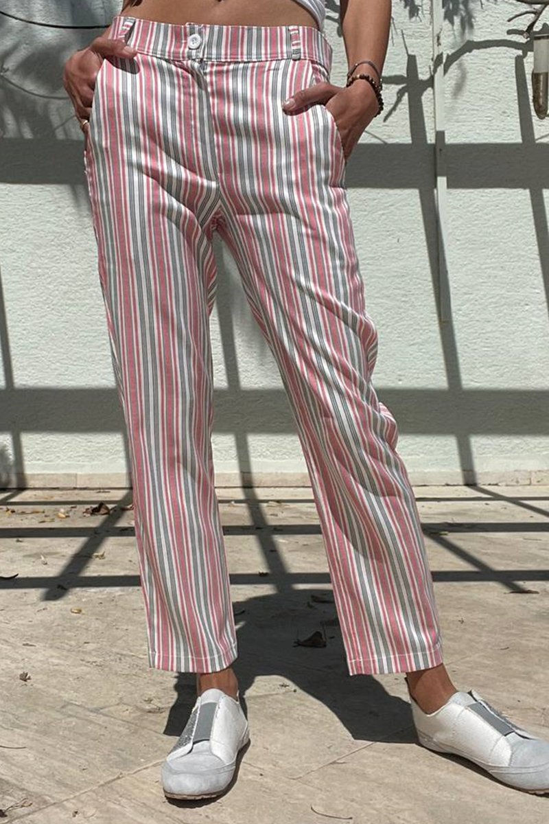 Pantalon Blanc et rose