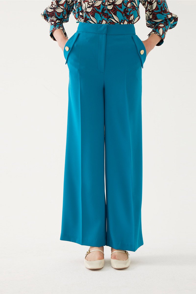 Pantalon palazzo Bleu