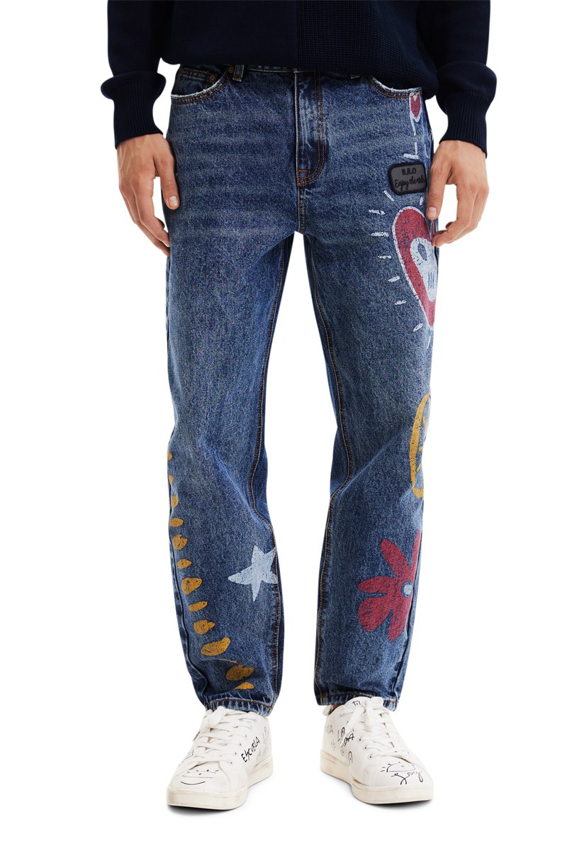 Jean droit Bleu marine