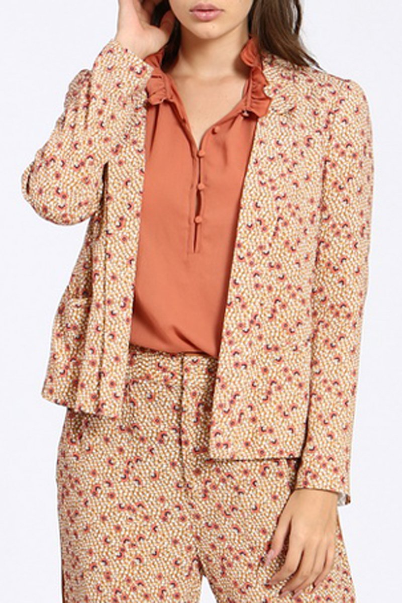 Veste Jaune et corail