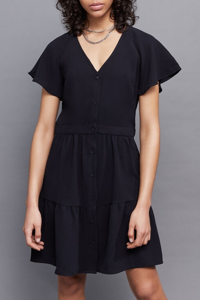 Robe volantée Noir - IKKS