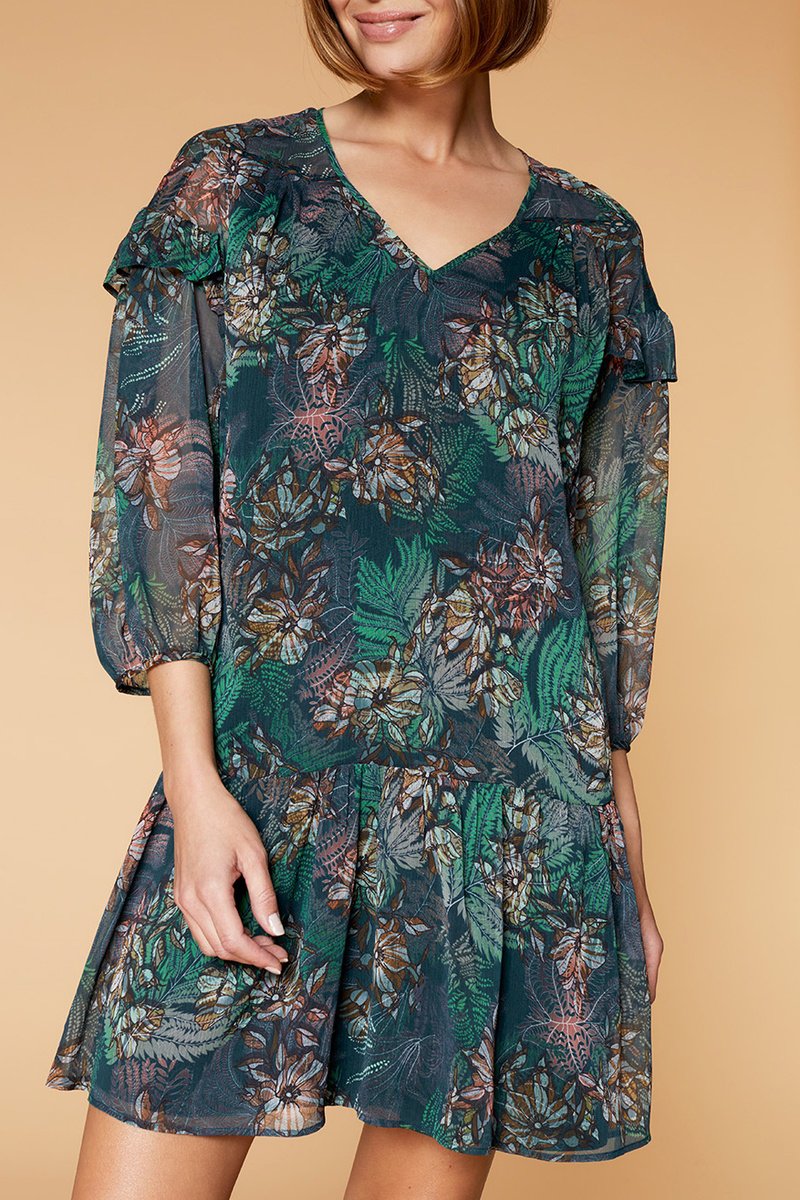 Robe volantée Vert - One Step