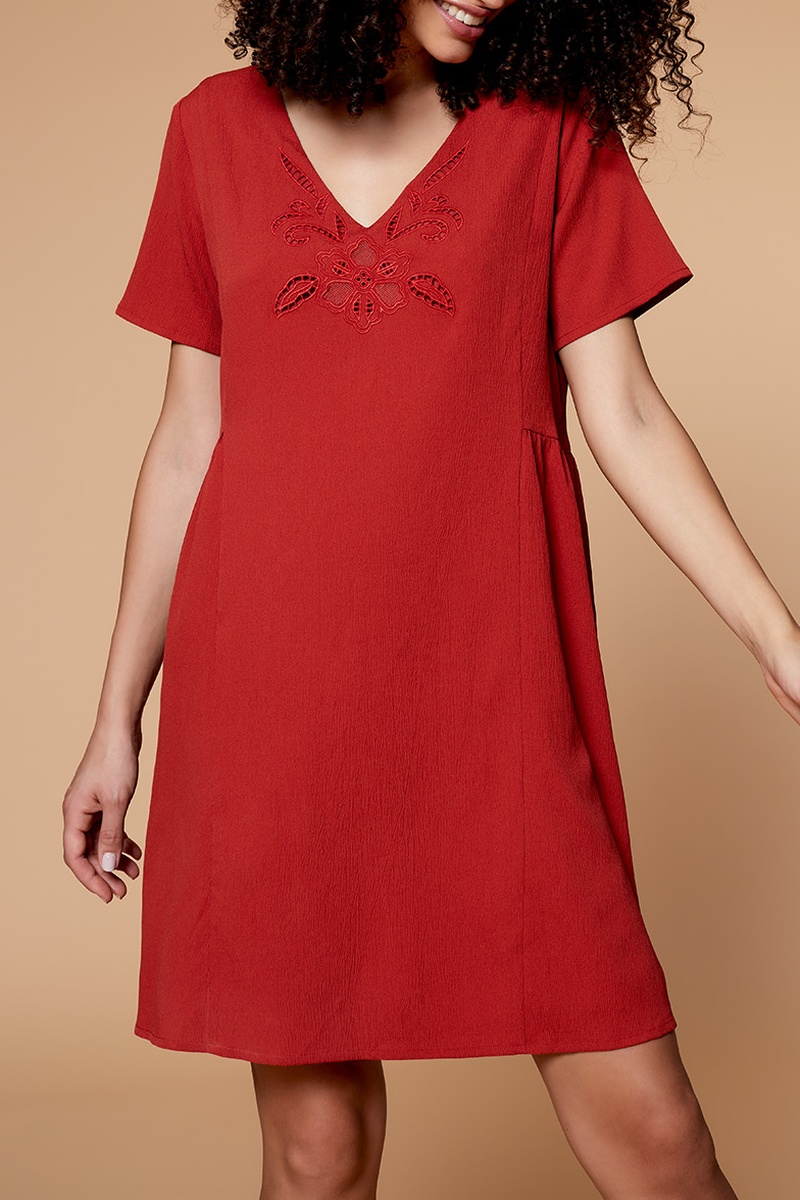 Robe droite Rouge - One Step