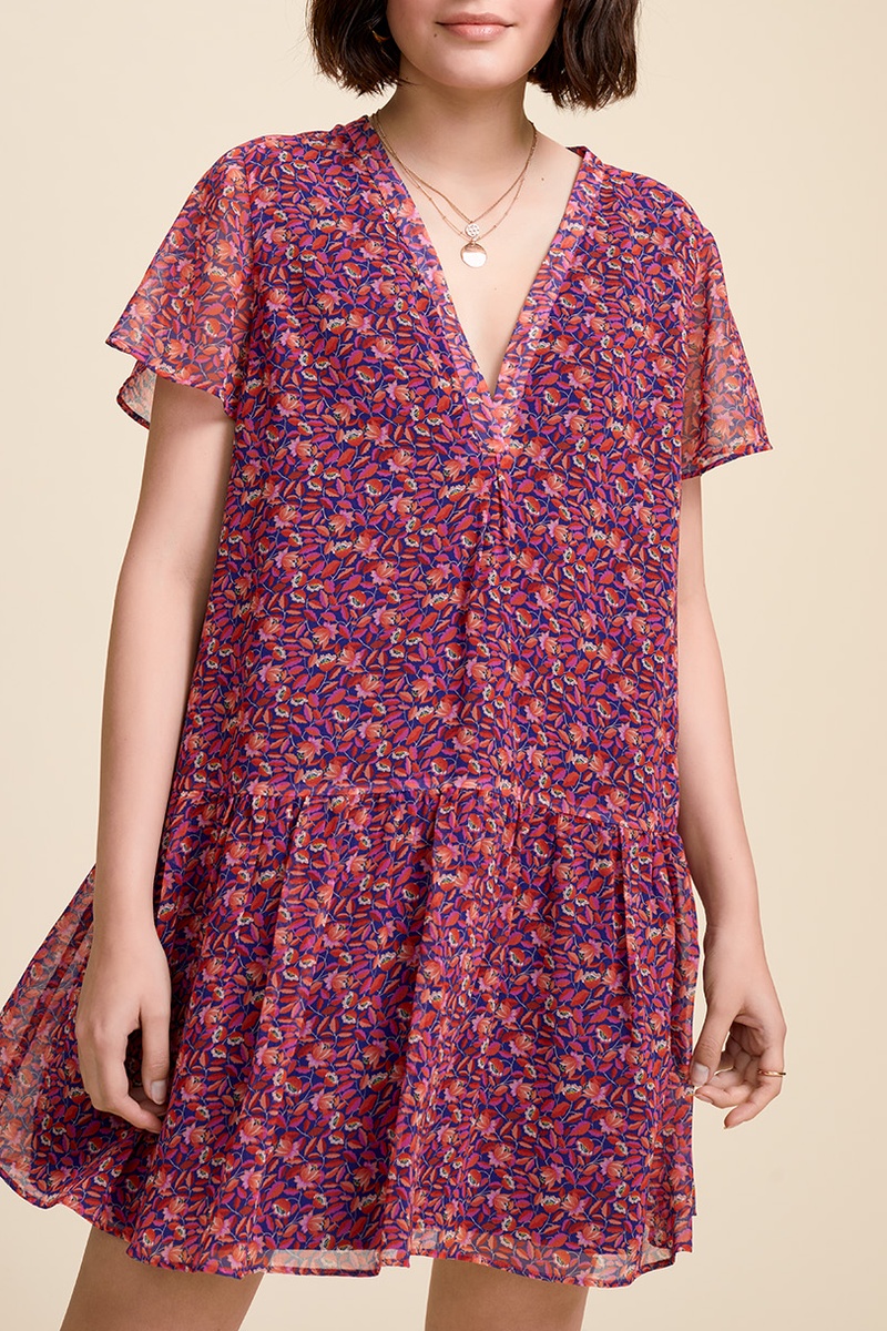 Robe volantée Grenat - One Step