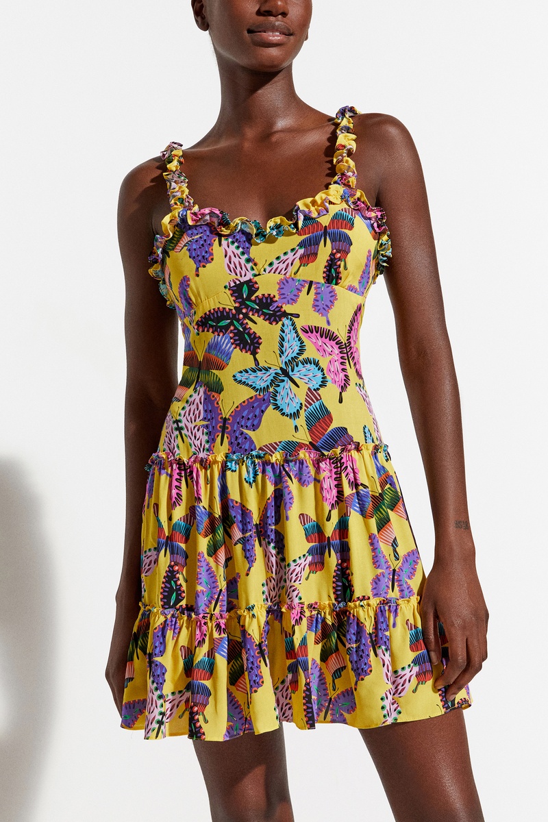 Robe volantée Cristhi - Jaune