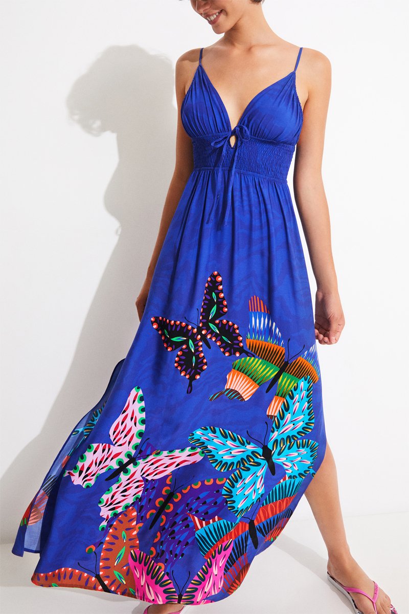 Robe longue Bleu 