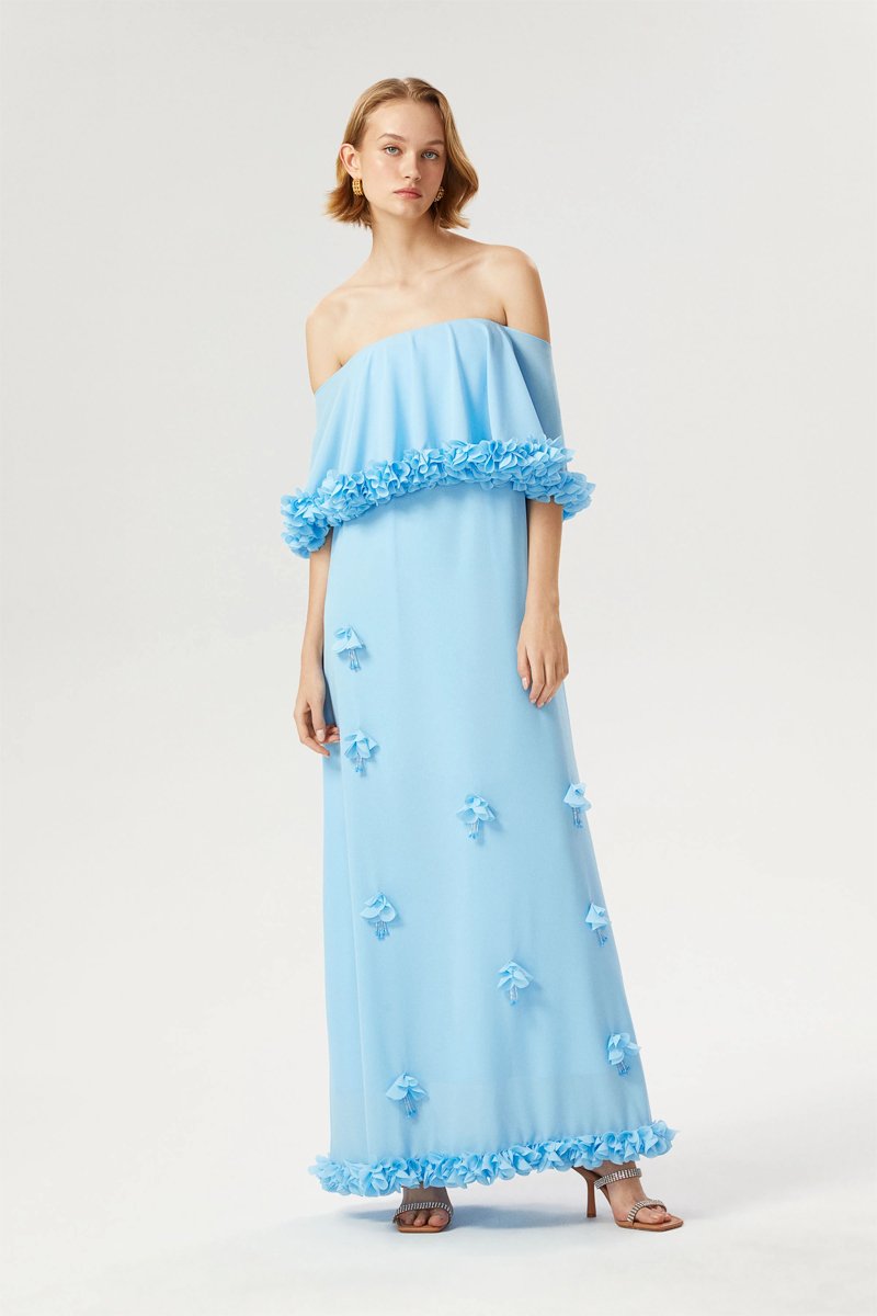 Robe longue Bleu