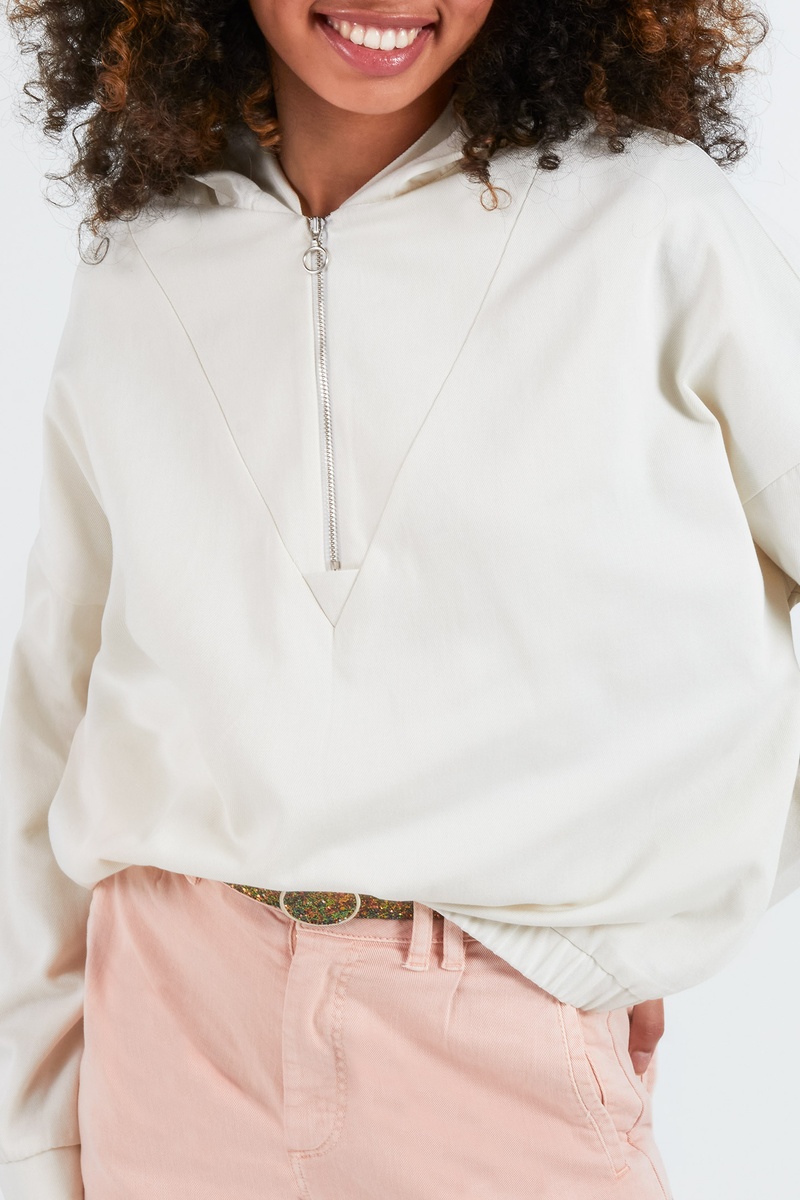 Blouse à capuche Blanc - I.Code