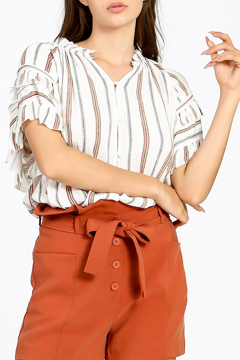 Blouse Blanc et rouge