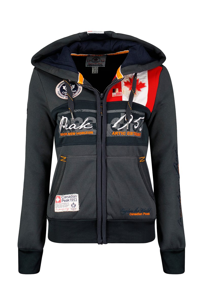 Sweat à capuche Face Gris foncé