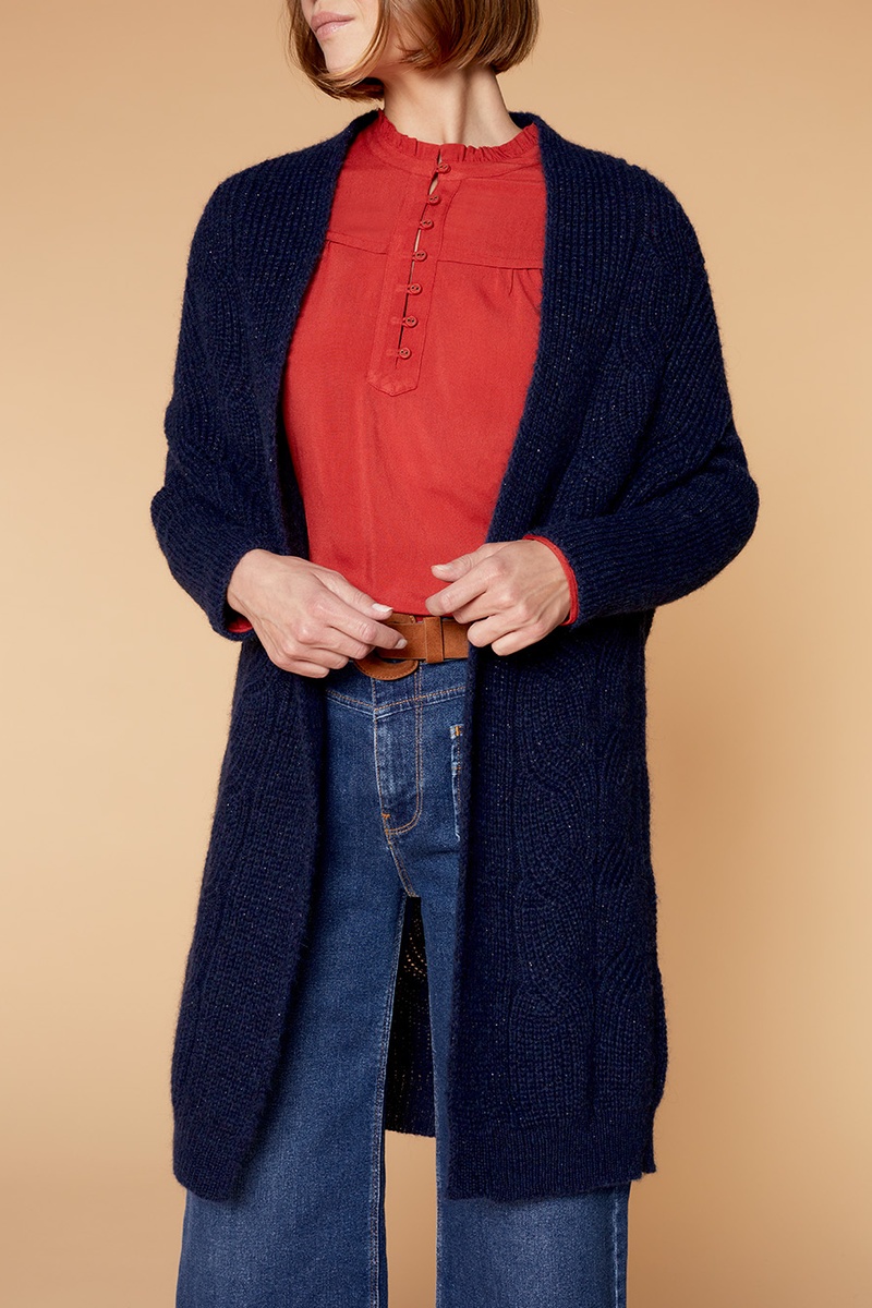 Gilet long Bleu - One Step