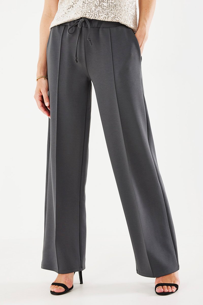 Pantalon wide legs Gris foncé