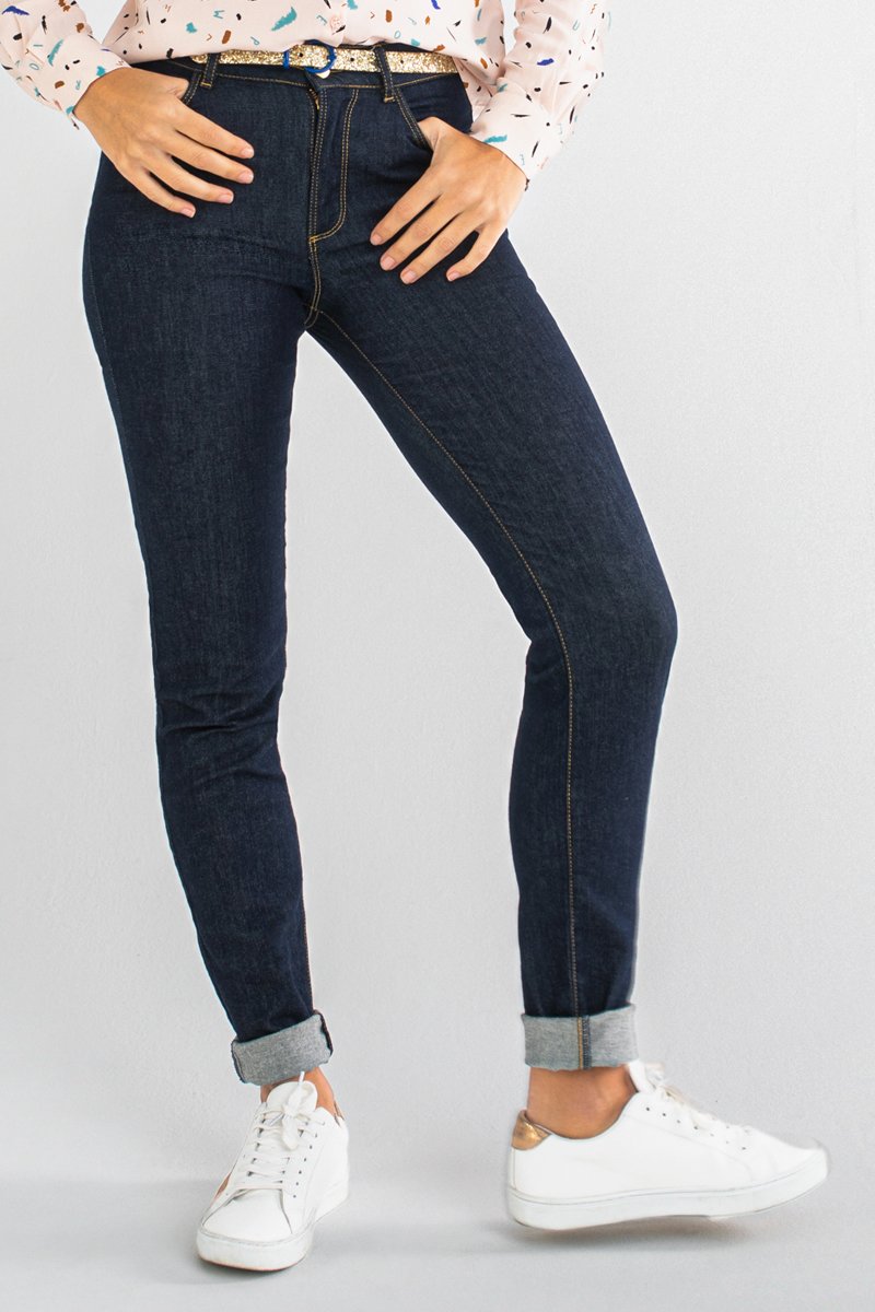 Jean taille haute Bleu - I.Code