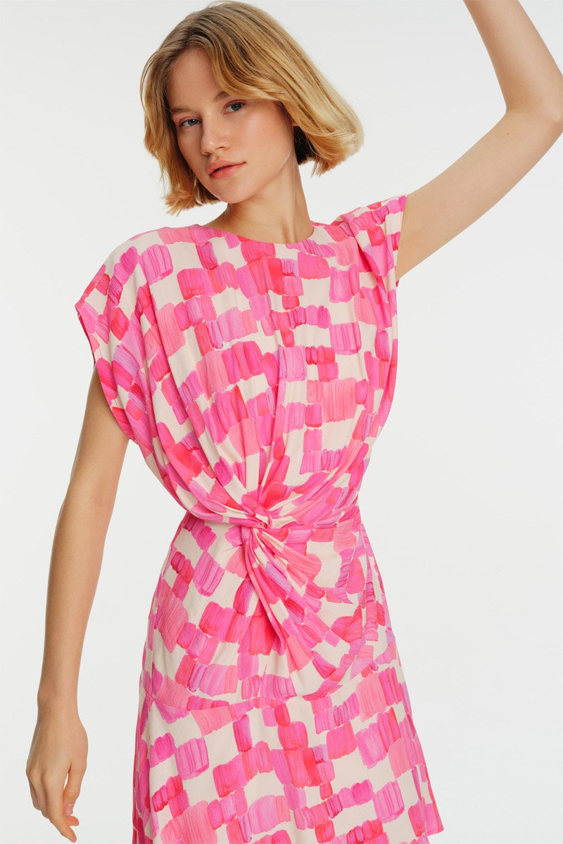Robe mi-longue Rose