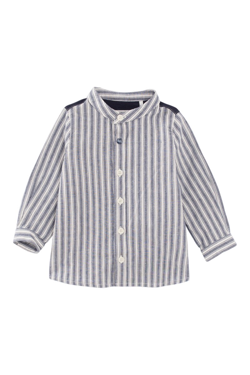 Chemise en lin - Bleu - IKKS Junior