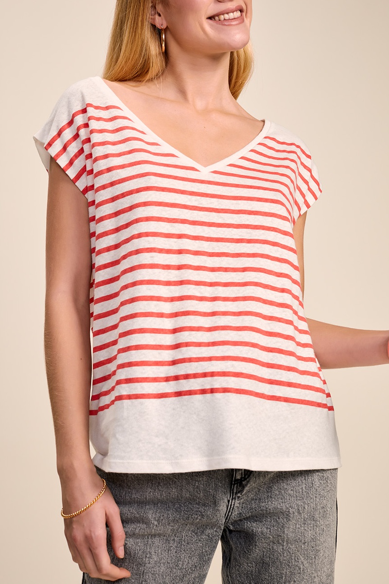 T-shirt en lin Blanc - One Step