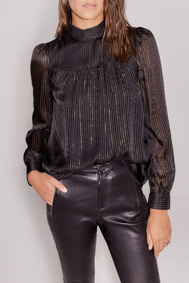 Blouse en soie Noir - IKKS