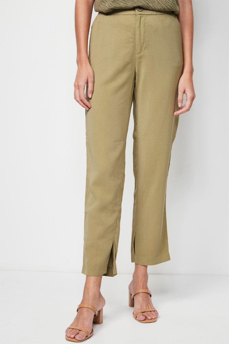 Pantalon droit Kaki