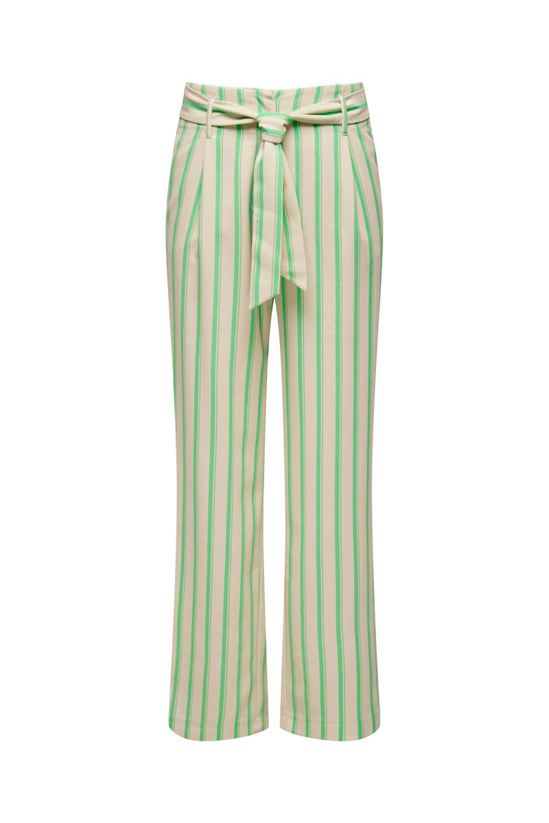 Pantalon wide legs taille haute Beige