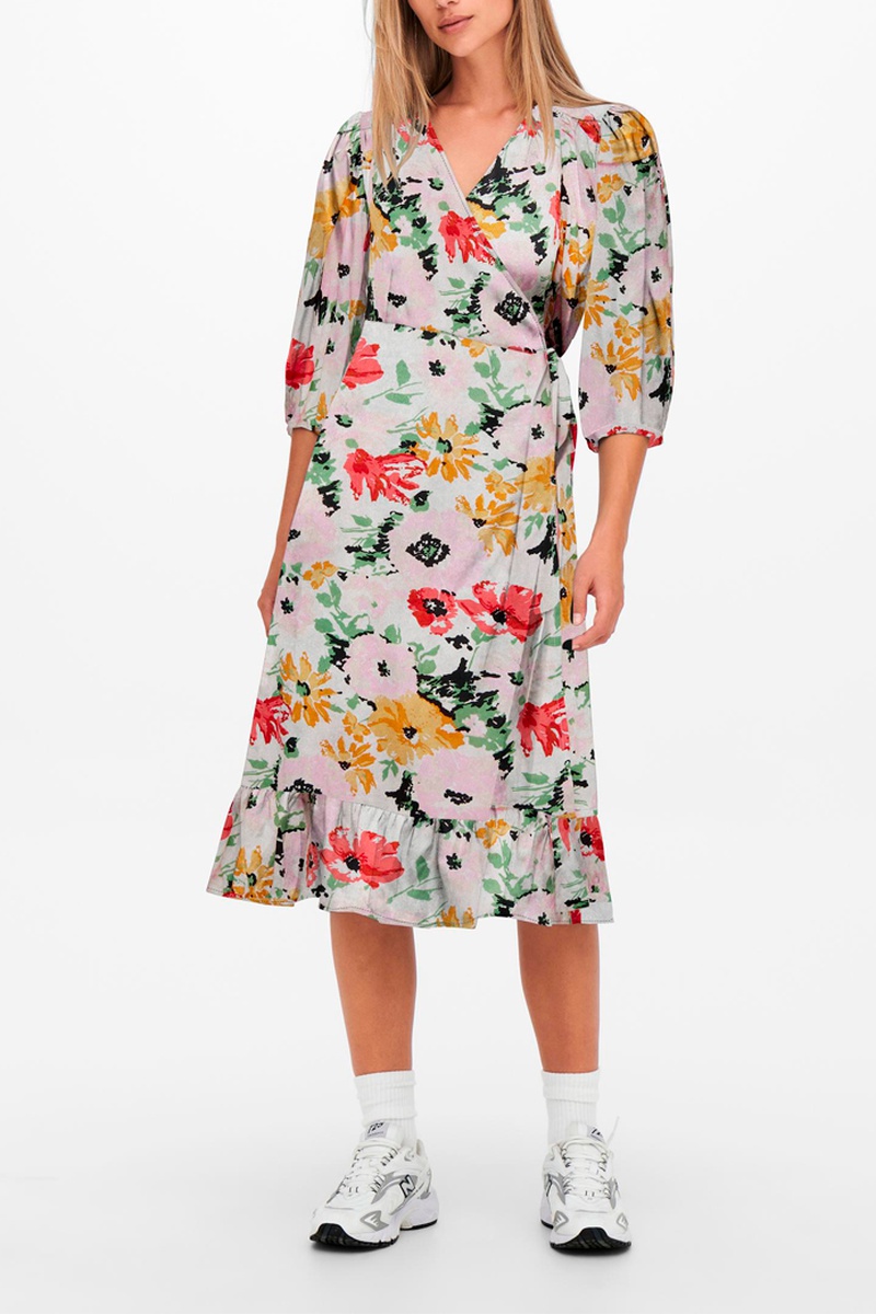 Robe portefeuille Nude et vert