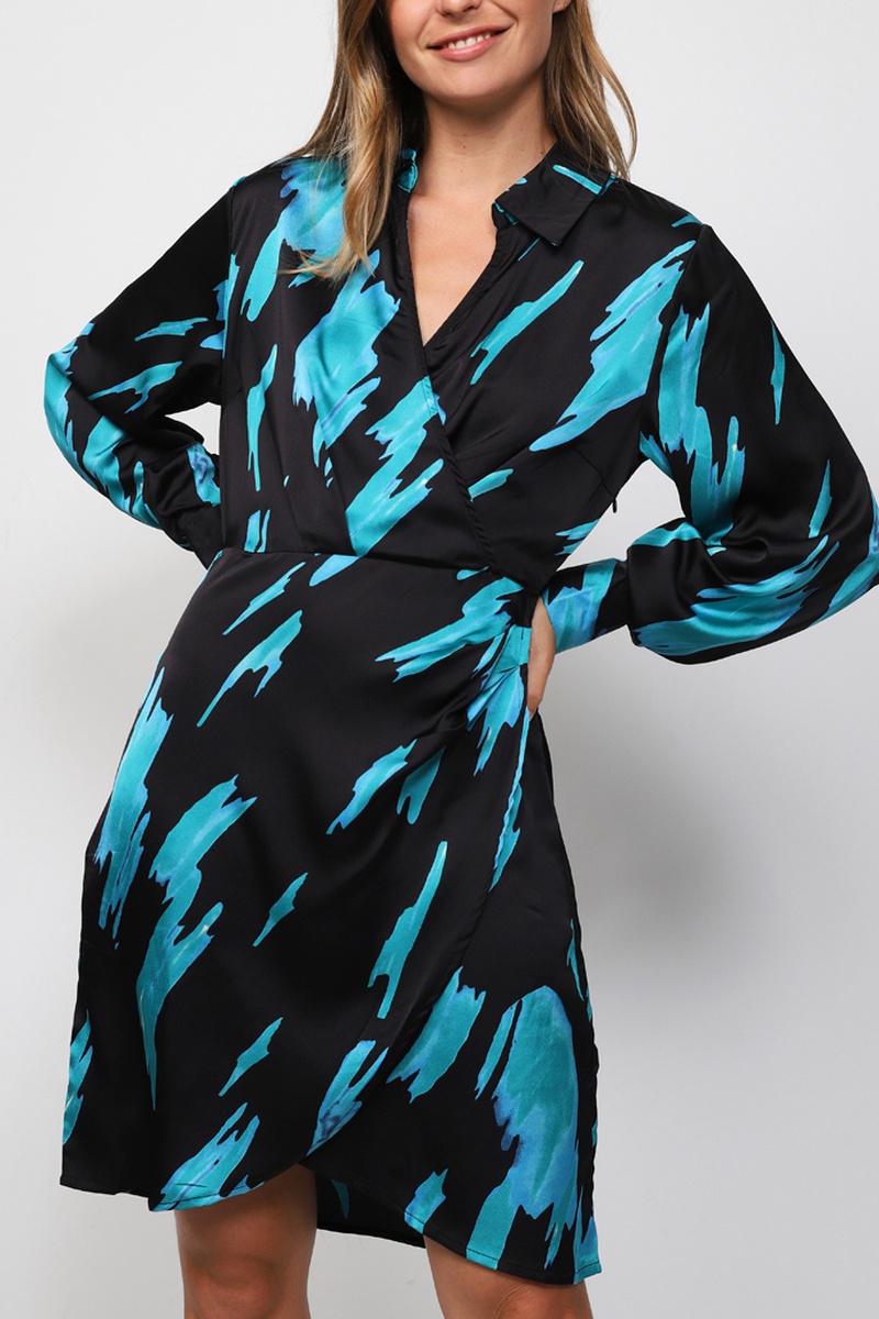 Robe portefeuille Noir