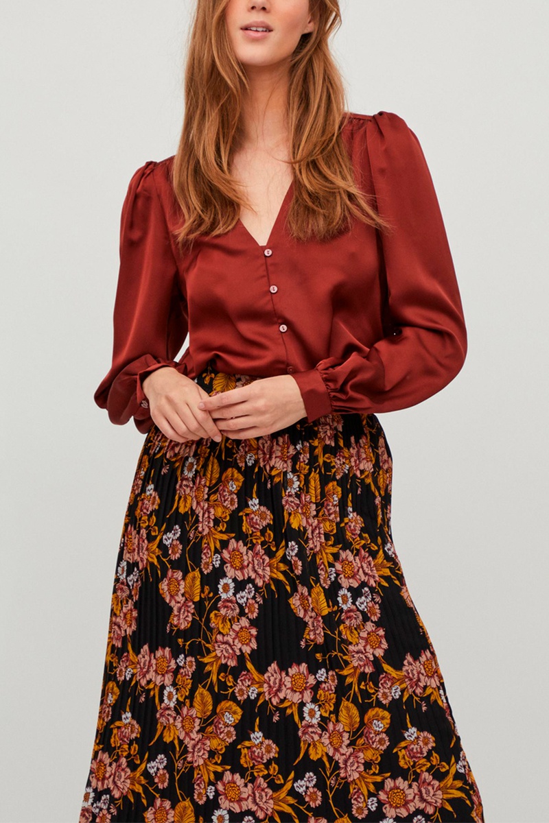 Chemisier regular Rouge brique