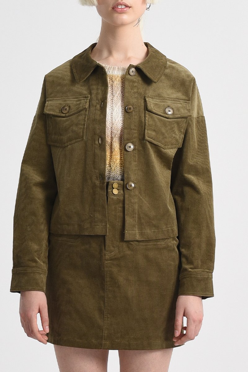 Veste en velours Kaki - Lili Sidonio