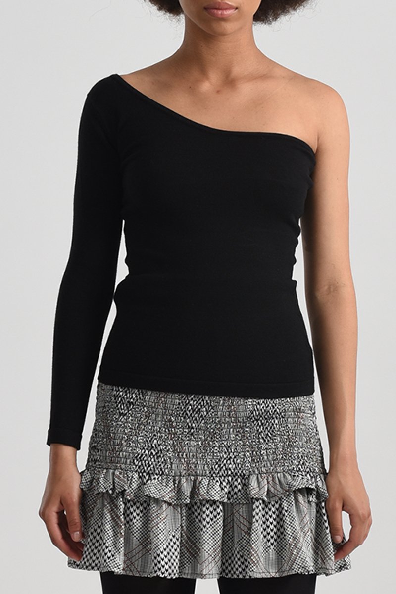 Top asymétrique Noir - Lili Sidonio