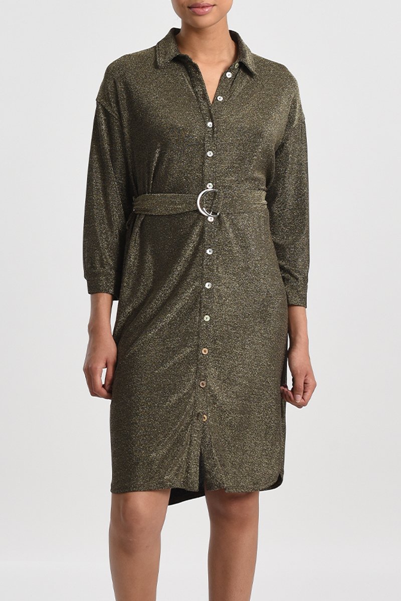 Robe chemise Kaki chiné - Molly Bracken
