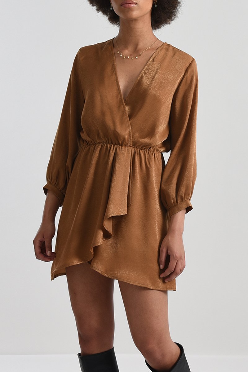 Robe portefeuille Camel - Lili Sidonio