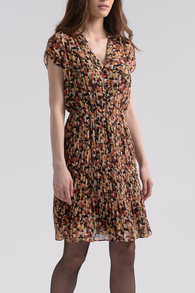 Robe plissée Camel - Molly Bracken
