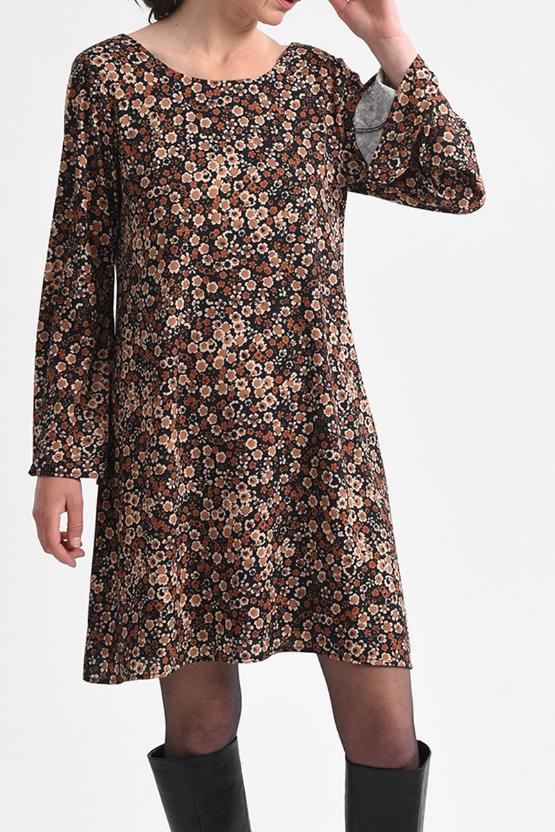 Robe trapèze Noir et beige - Molly Bracken