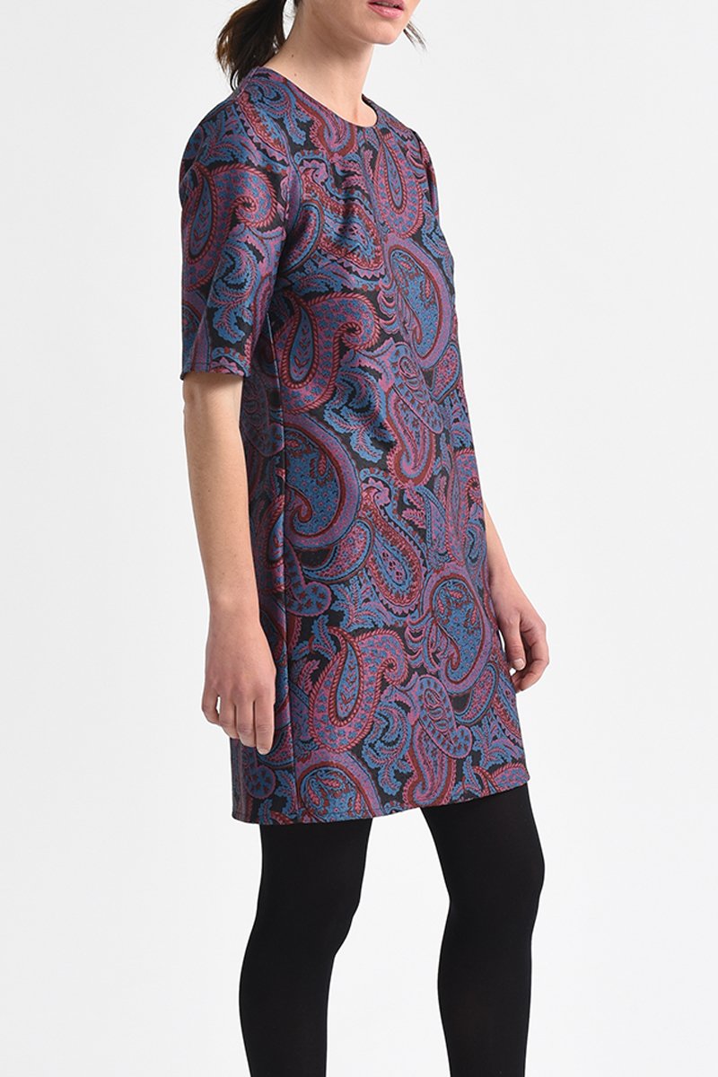 Robe droite Noir et bleu cobalt - Molly Bracken