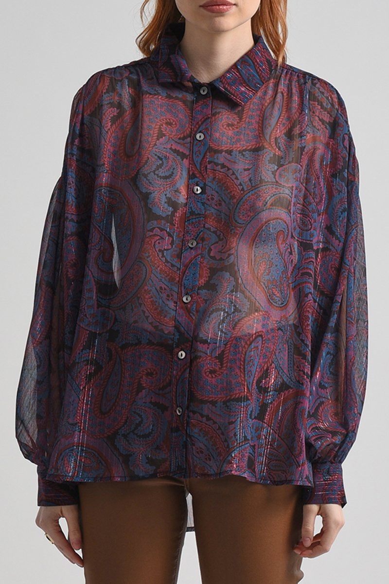 Chemisier Noir et fuchsia - Molly Bracken