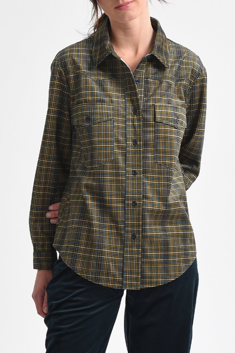 Chemisier Bleu clair et jaune - Molly Bracken