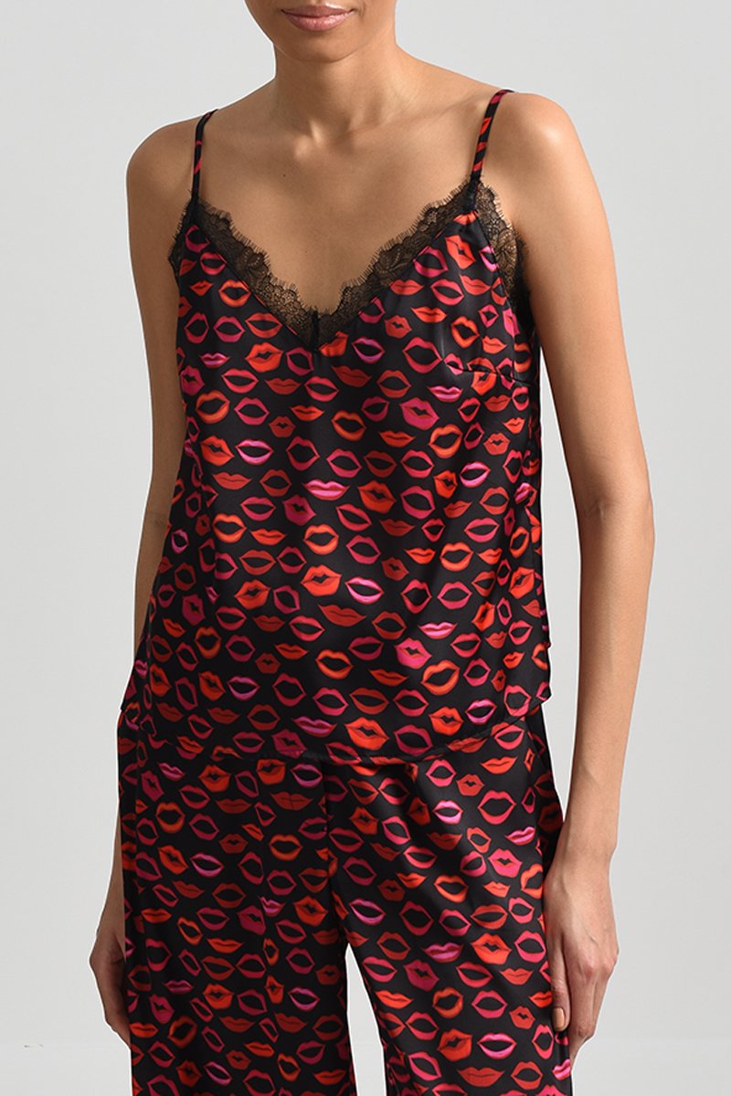 Caraco Noir et corail - Molly Bracken