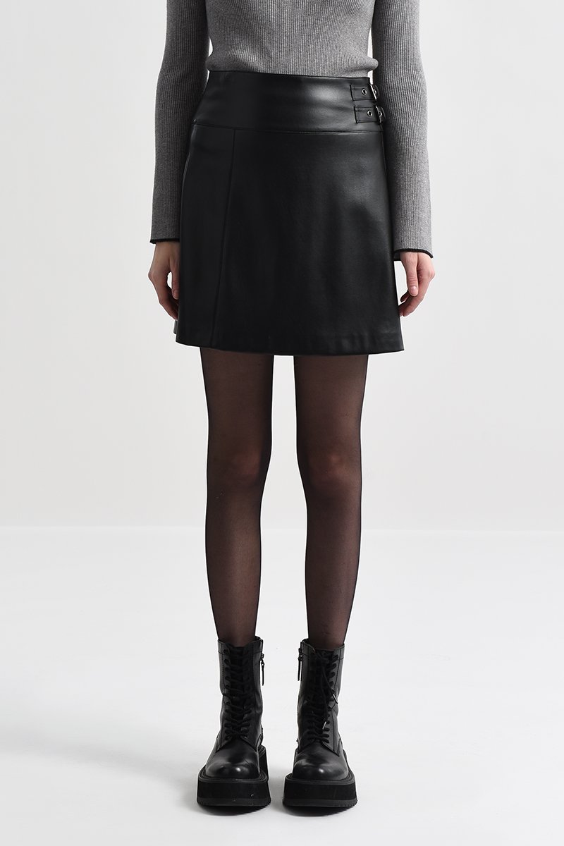 Jupe patineuse taille haute Noir - Molly Bracken