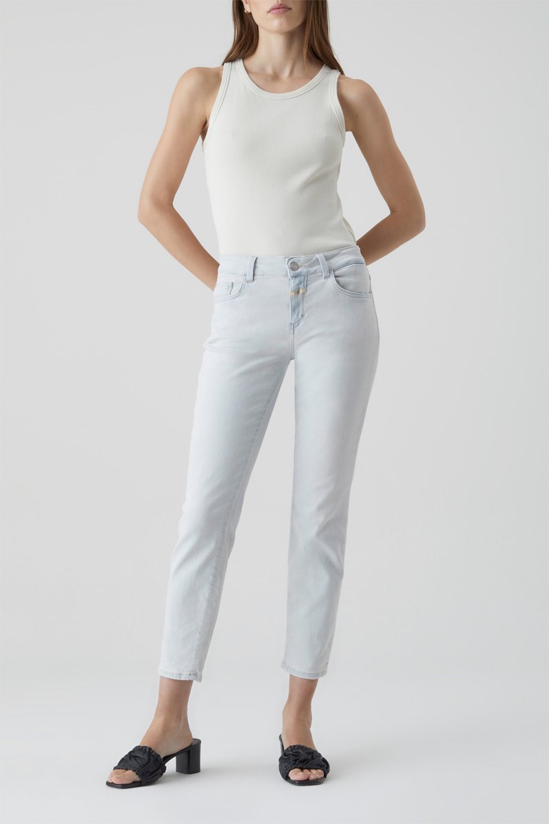 Pantalon slim en coton biologique - Gris