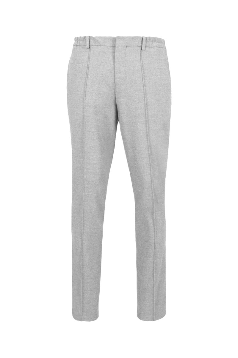 Pantalon droit Gris clair
