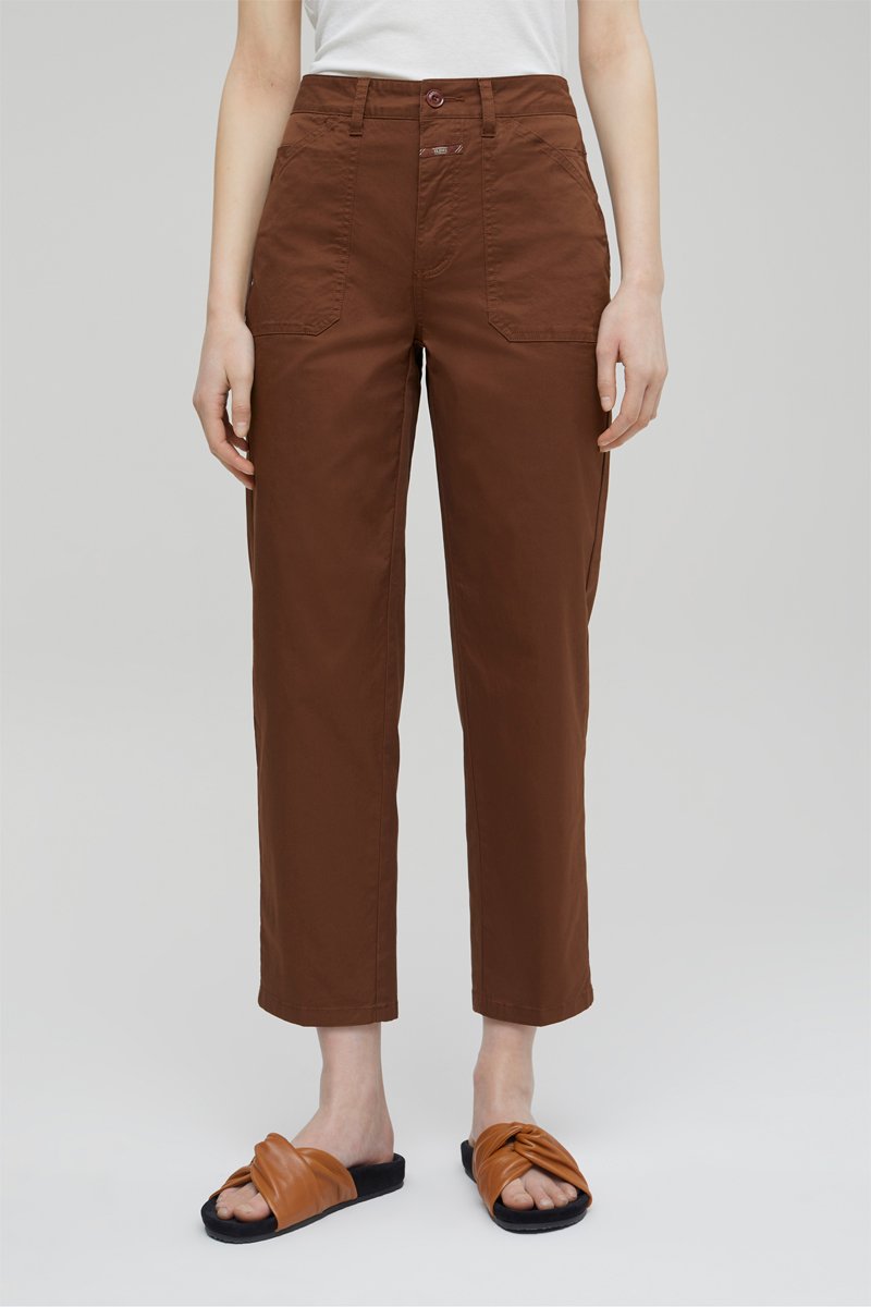 Pantalon relaxed - Marron