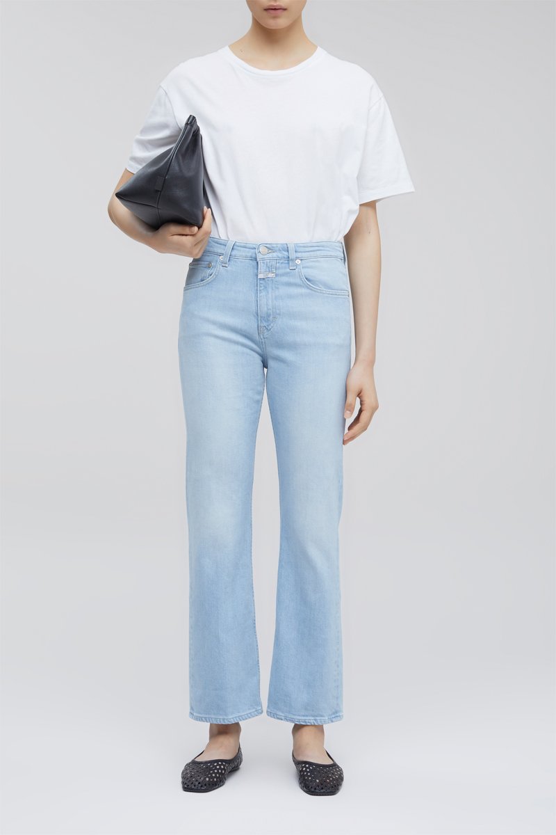 Jean slim en coton biologique - Bleu clair