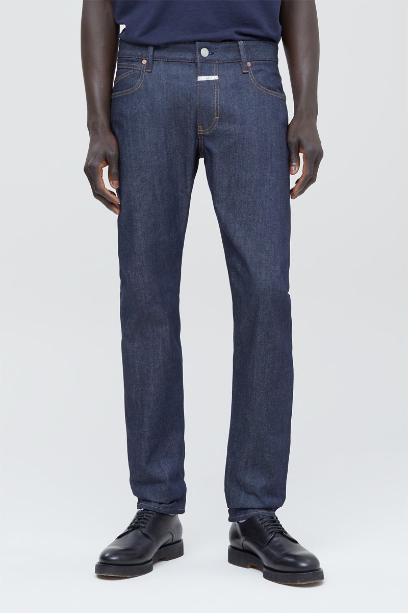 Jean slim en coton biologique Bleu