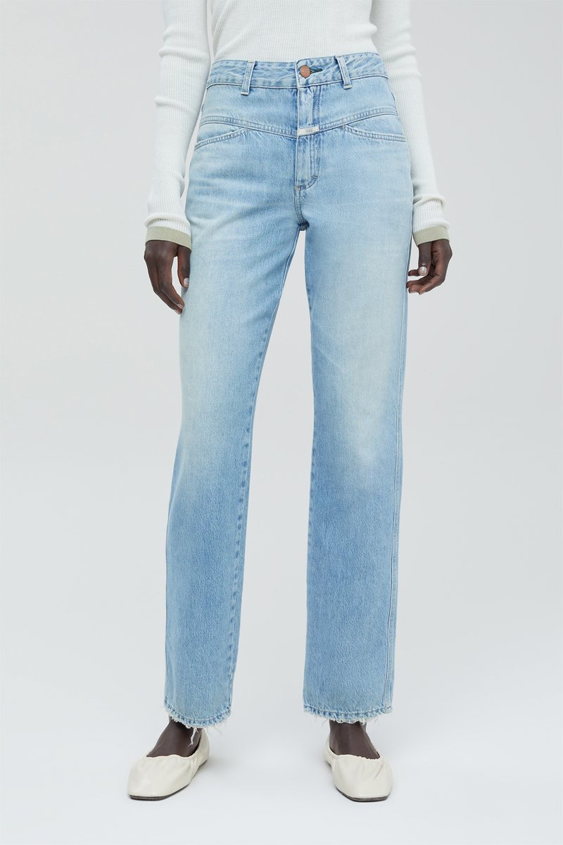 Jean relaxed en coton biologique - Bleu clair