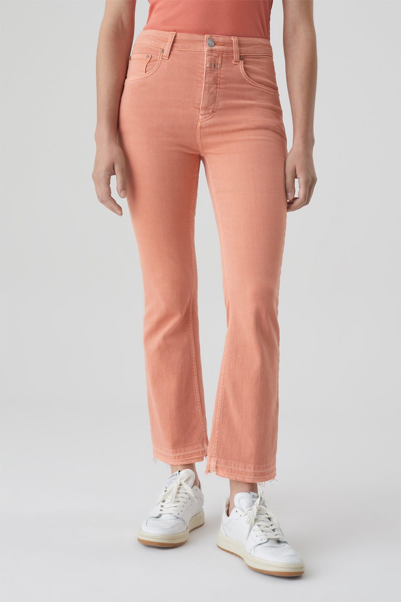 Jean skinny en coton biologique - Pêche