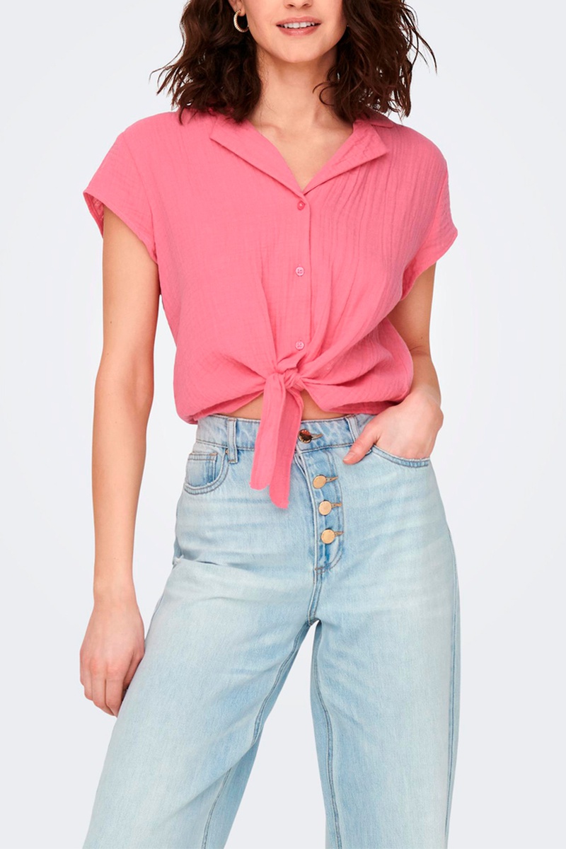 Chemisier noué Rose