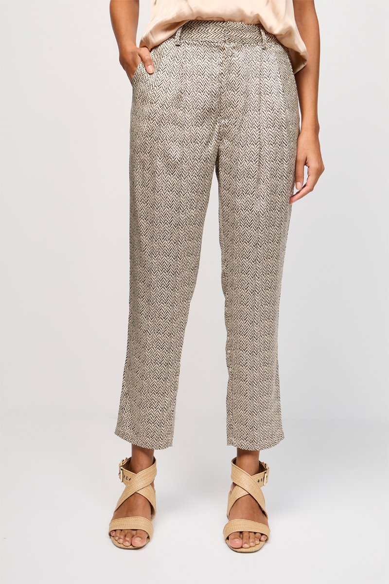 Pantalon - Ecru et noir